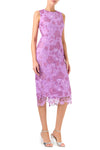 Monique Lhuillier Soraya Lace Short Dress in Lilac Pearl