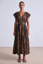 Apiece Apart Agathe Tier Maxi in Large Lace Chocolate Floral