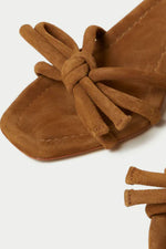 Loeffler Randall Mikel Mid Heel Bow Sandal in Cacao