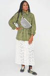 Clare Viver Grande Fanny in Cream Chantal White and Black Checkers