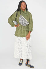 Clare Viver Grande Fanny in Cream Chantal White and Black Checkers