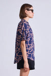 Apiece Apart Los Altos Top in Large Lace Navy Floral