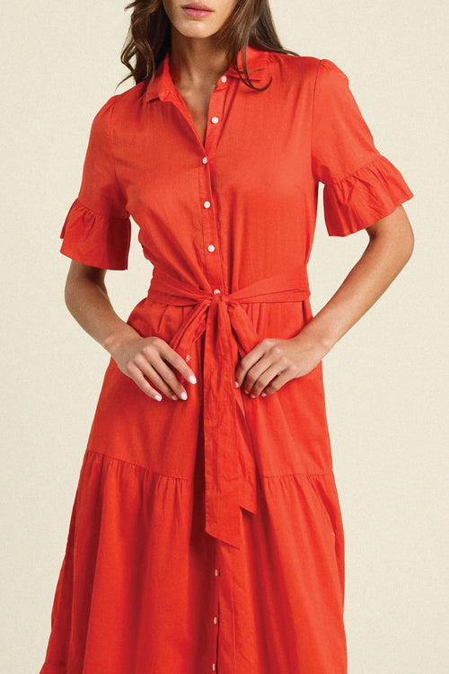 Trovata Martine Dress in Tomato
