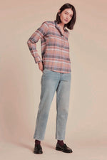 Trovata Breezy Blouse in Eclipse Plaid