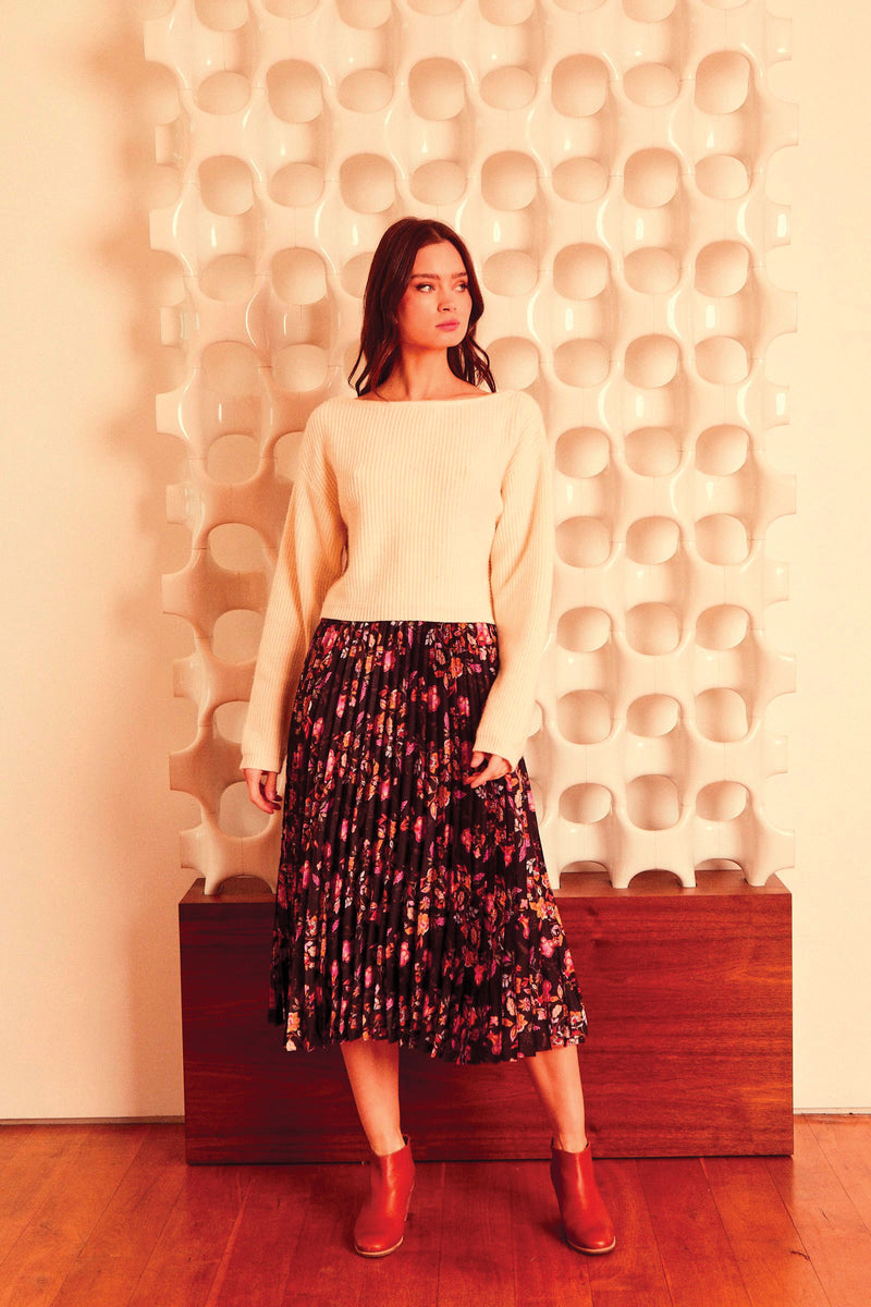 Caballero Mia Skirt in Black Forest Print