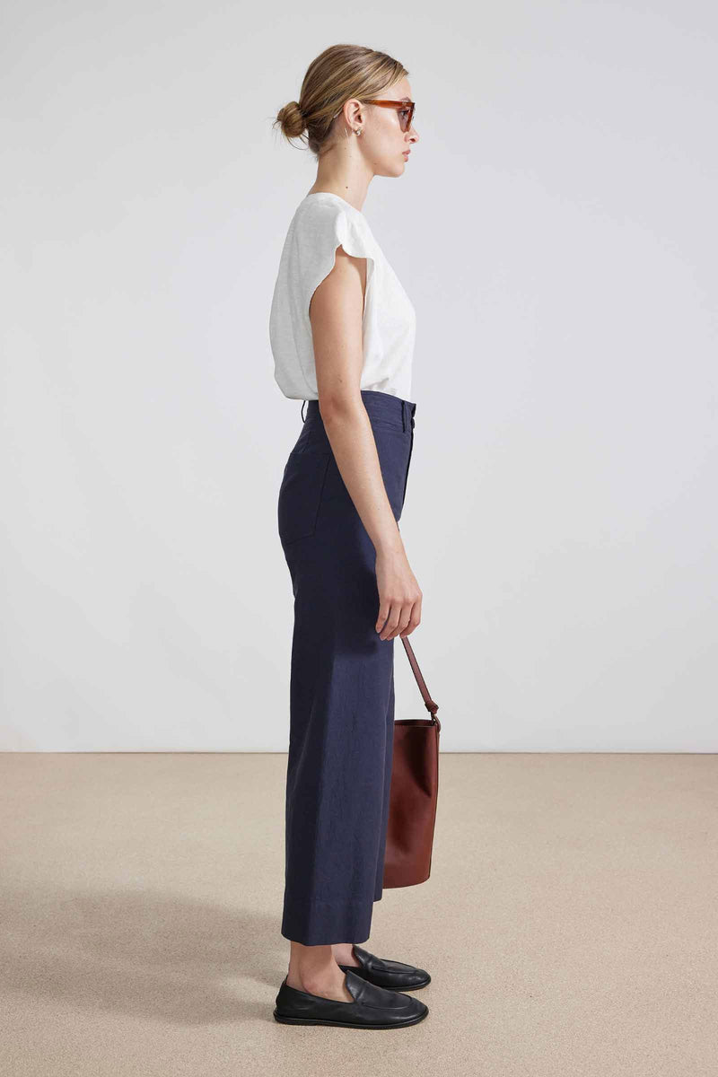 Apiece Apart Classic Merida Pant in Navy