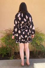 Ulla Johnson Emery Silk Dress in Noir Blur