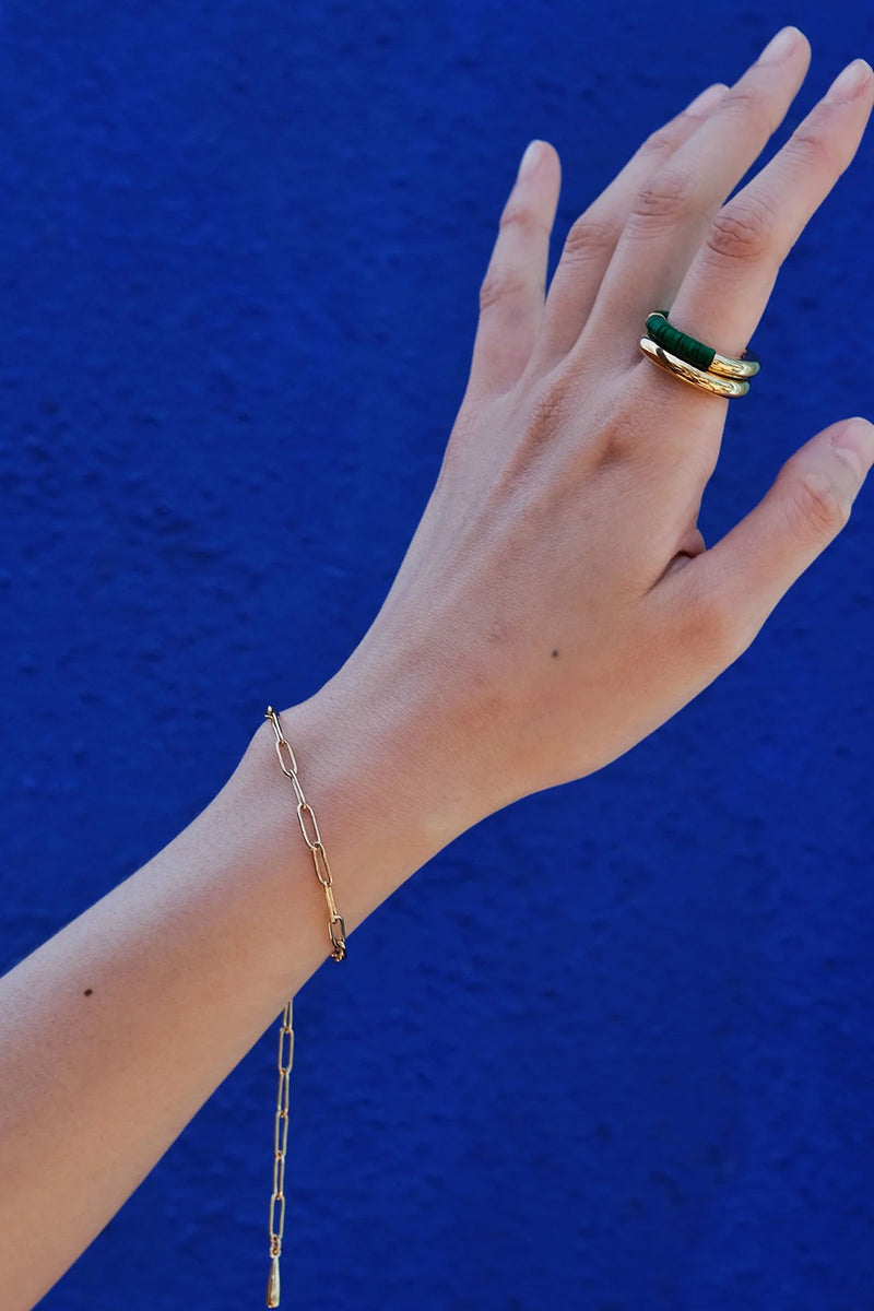 Soko Mini Ellipse 24K Gold Plated Link Bracelet
