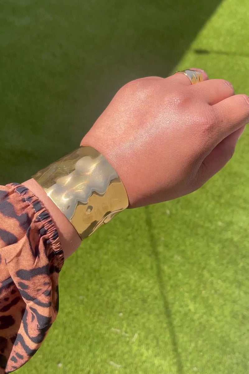 Soko Bahari Band Cuff in 24K Gold Plated