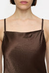 Closed Strap Dress in Cacao Brown