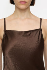 Closed Strap Dress in Cacao Brown
