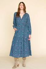 Xirena Ambrose Dress in Indigo Flora