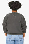 Clare V Iconique Sweatshirt in Faded Black and Cream