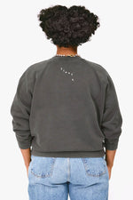 Clare V Iconique Sweatshirt in Faded Black and Cream
