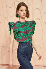 Ulla Johnson Iren Top in Malachite