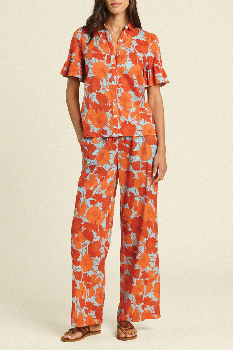 Trovata Lena Blouse in Shoreline Poppy