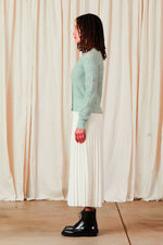 Ali Golden Shrunken Mohair Cardigan in Muted Mint