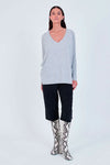 Not Shy Faustine Pullover Sweater in Acier