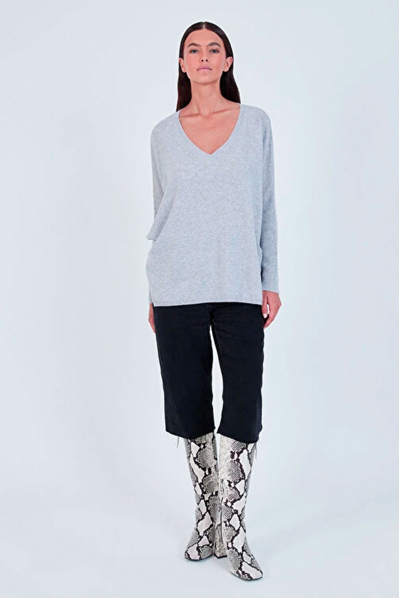 Not Shy Faustine Pullover Sweater in Acier
