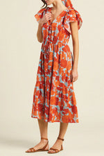 Trovata Kristine Dress in Shoreline Poppy