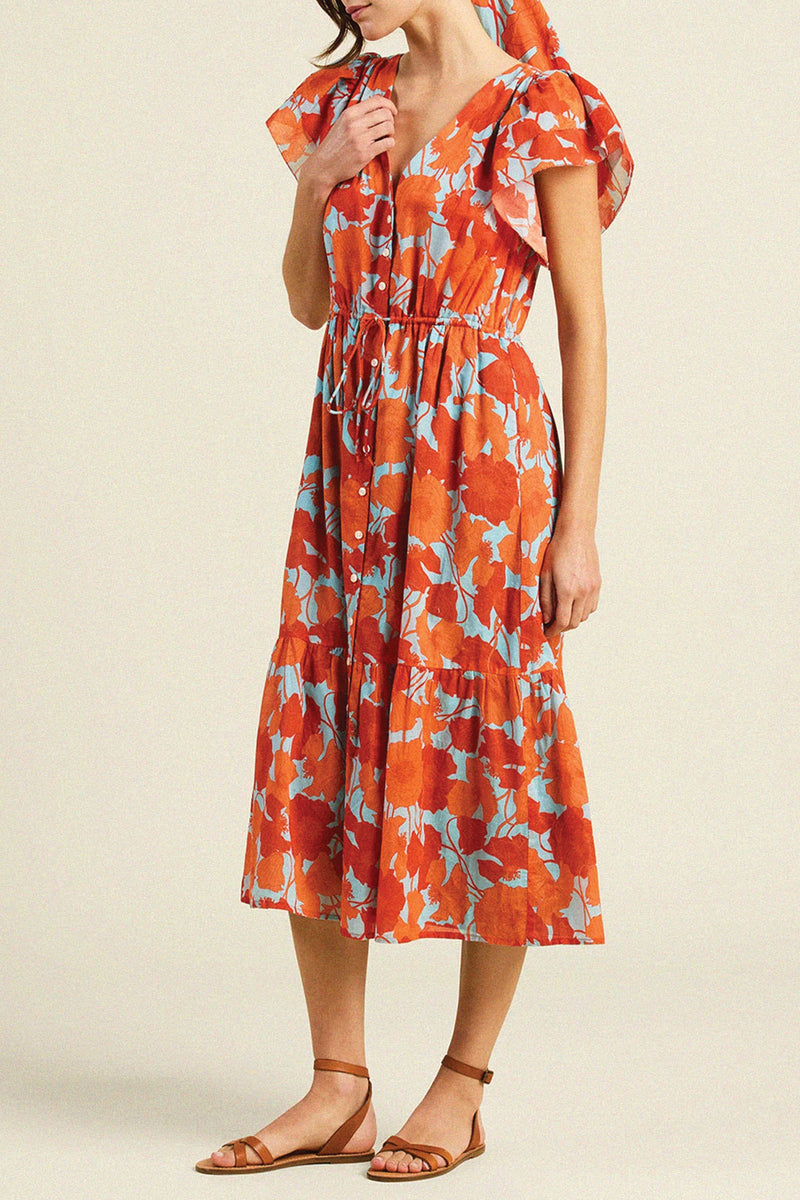 Trovata Kristine Dress in Shoreline Poppy