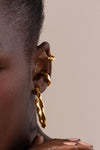 Soko Twist Hoop 24K Gold Plated Earrings