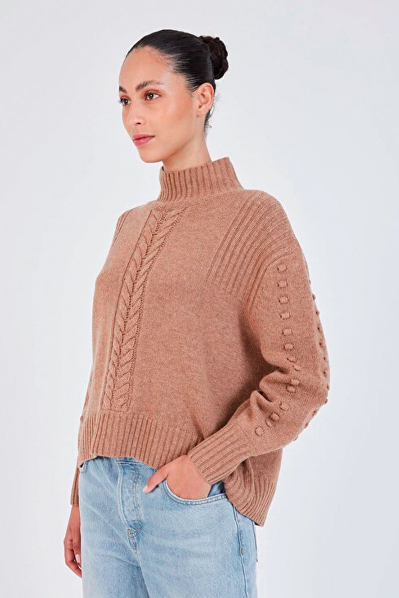 Not Shy Franek Sweater in Camel