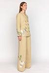 Christy Lynn Brenna Blazer in Sand Embroidery