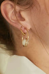 Soko Mpira 24K Gold Bone Hoop Earrings