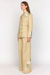 Christy Lynn Brenna Blazer in Sand Embroidery