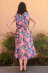 No.6 Pheobe Dress in Blue/Pink Washed Rose