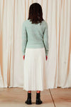 Ali Golden Shrunken Mohair Cardigan in Muted Mint