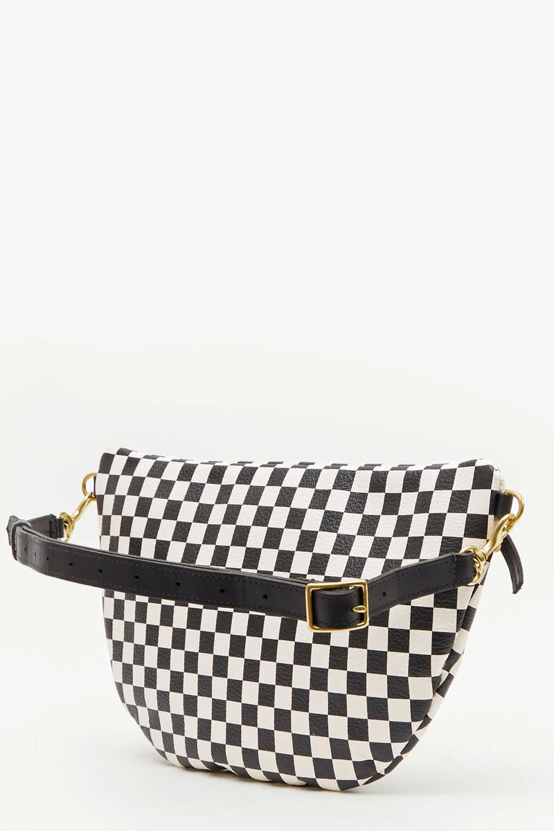 Clare Viver Grande Fanny in Cream Chantal White and Black Checkers