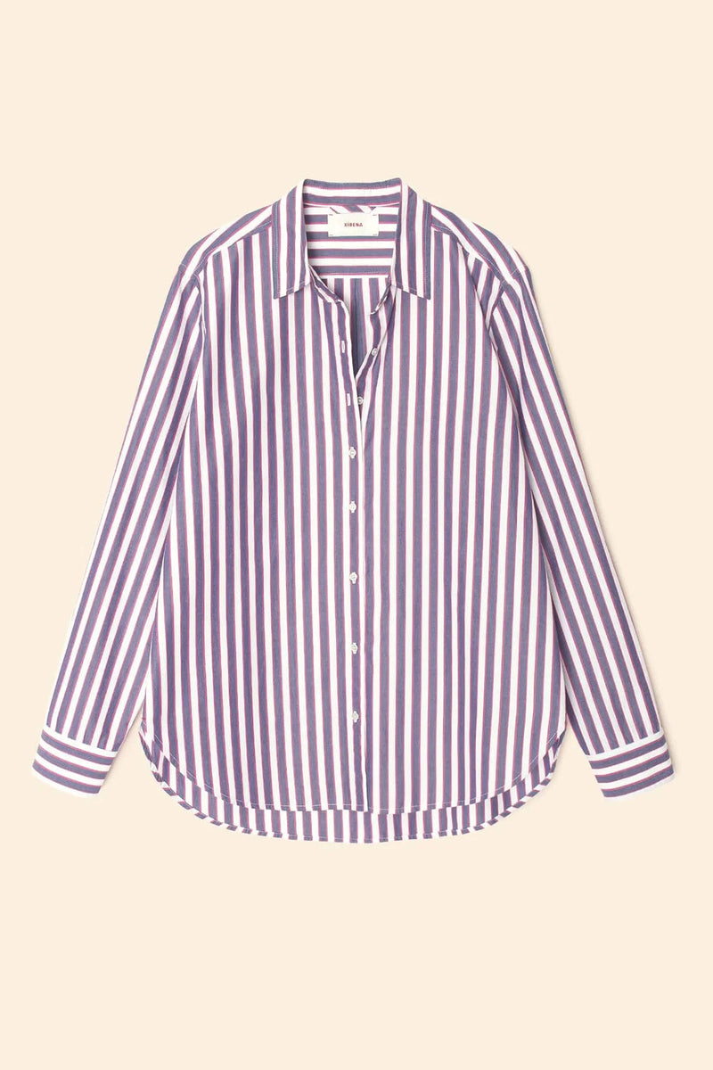 Xirena Beau Shirt in Blue Rose Stripe