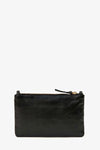 Clare V Wallet Clutch in Black Italian Nappa Leather with Cream Bourgeoisie