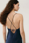 Silk Laundry Deco Rouleau Dress in Midnight