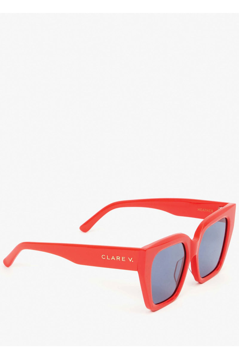 Clare V Heather Sunglasses in Red