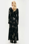 Silk Laundry Full Sleeve Bias Dress Fibonacci Black