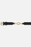 Frame Jewelry Detail Belt in Espresso Croc