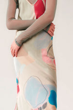 Silk Laundry 90s Slip Dress in Expressionist