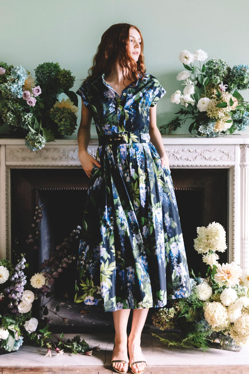 Cara Cara Octavia Dress in Wisteria Black