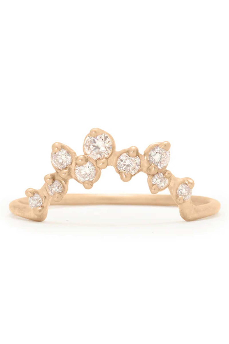 Valley Rose 14K Gold Milky Way Stacker Ring in Diamonds