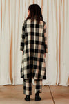 Ali Golden Notch Jacket in Black Cream Check