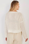 Not Monday Zoe Crochet Pullover in Ivory