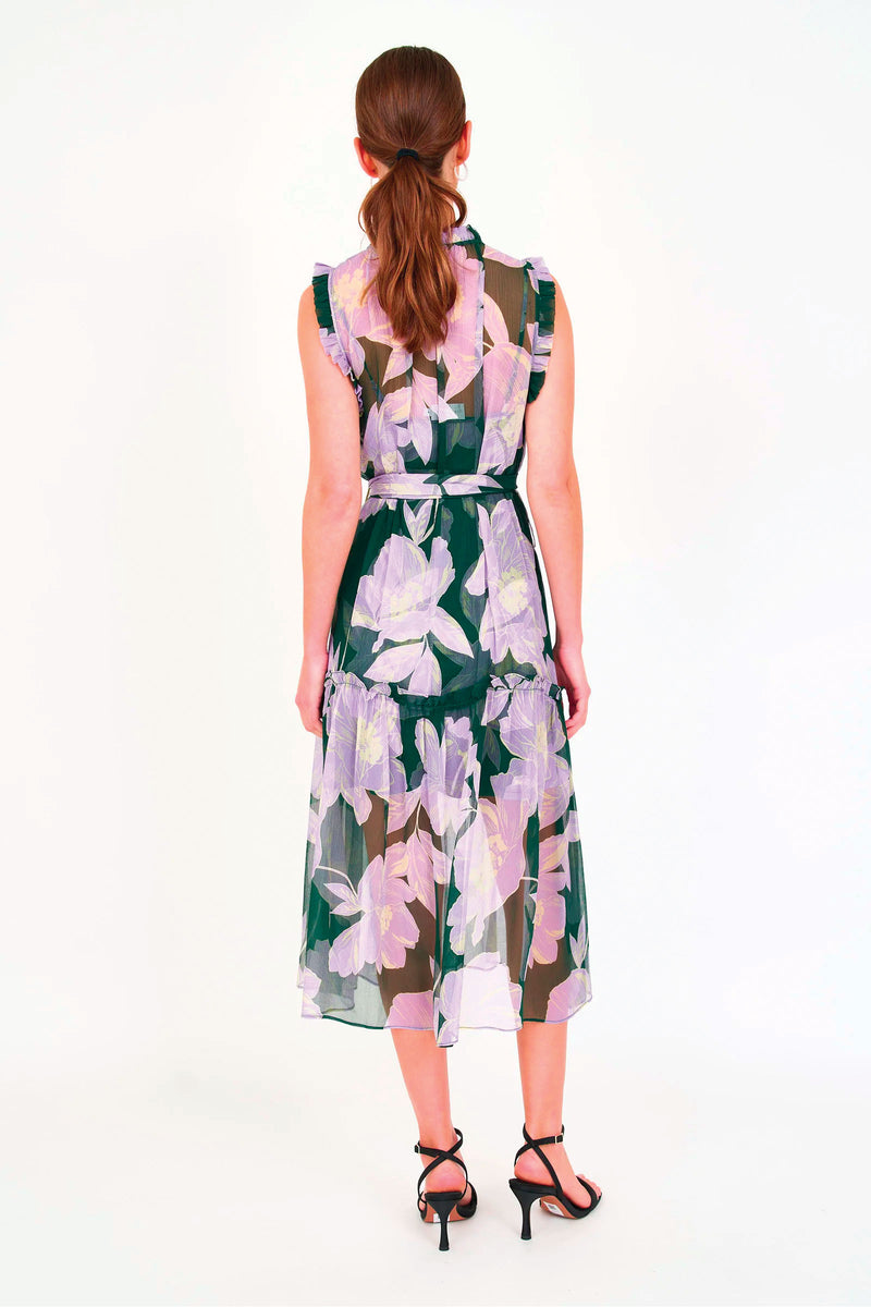 Christy Lynn Gemma Dress in Green Blossom