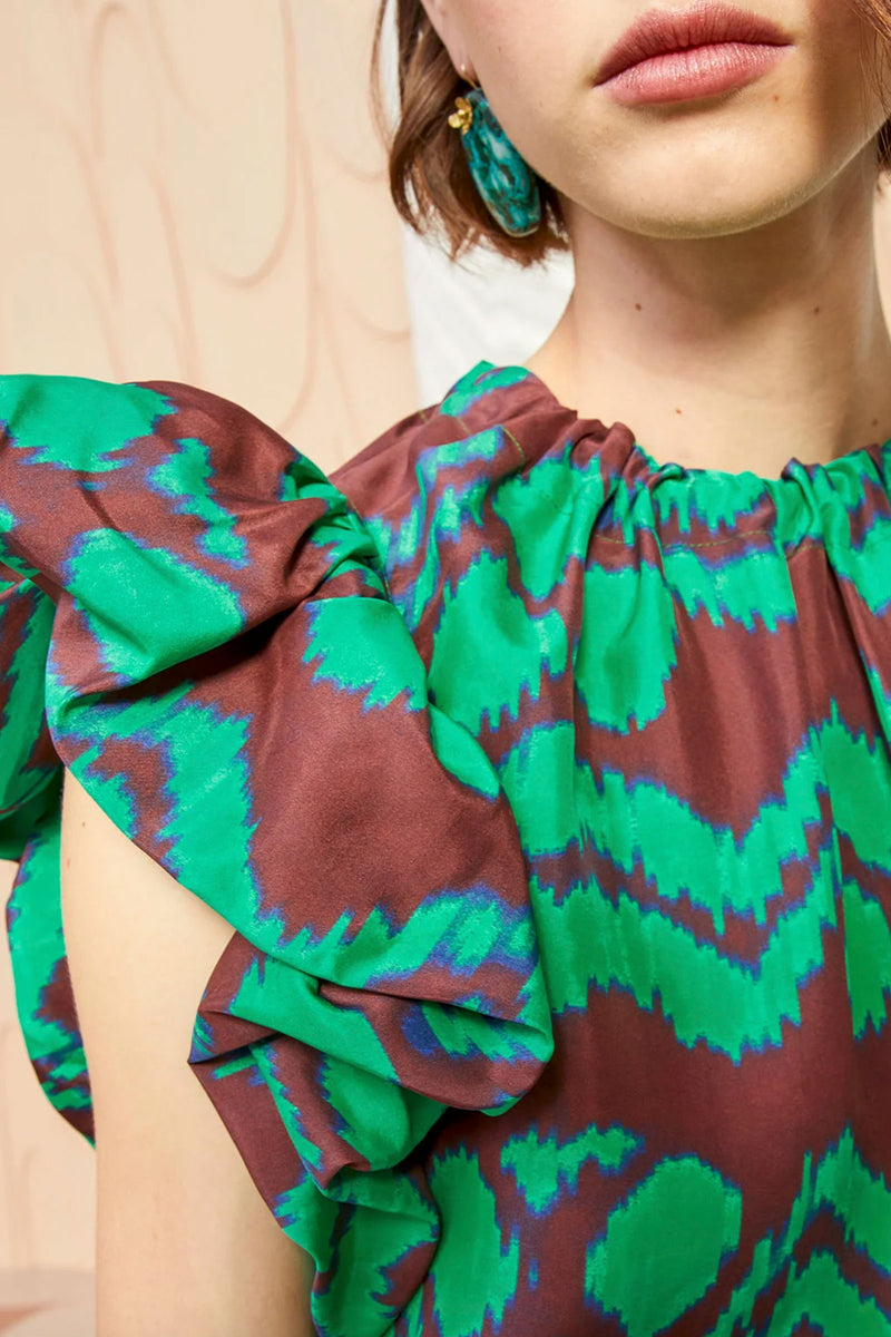 Ulla Johnson Iren Top in Malachite