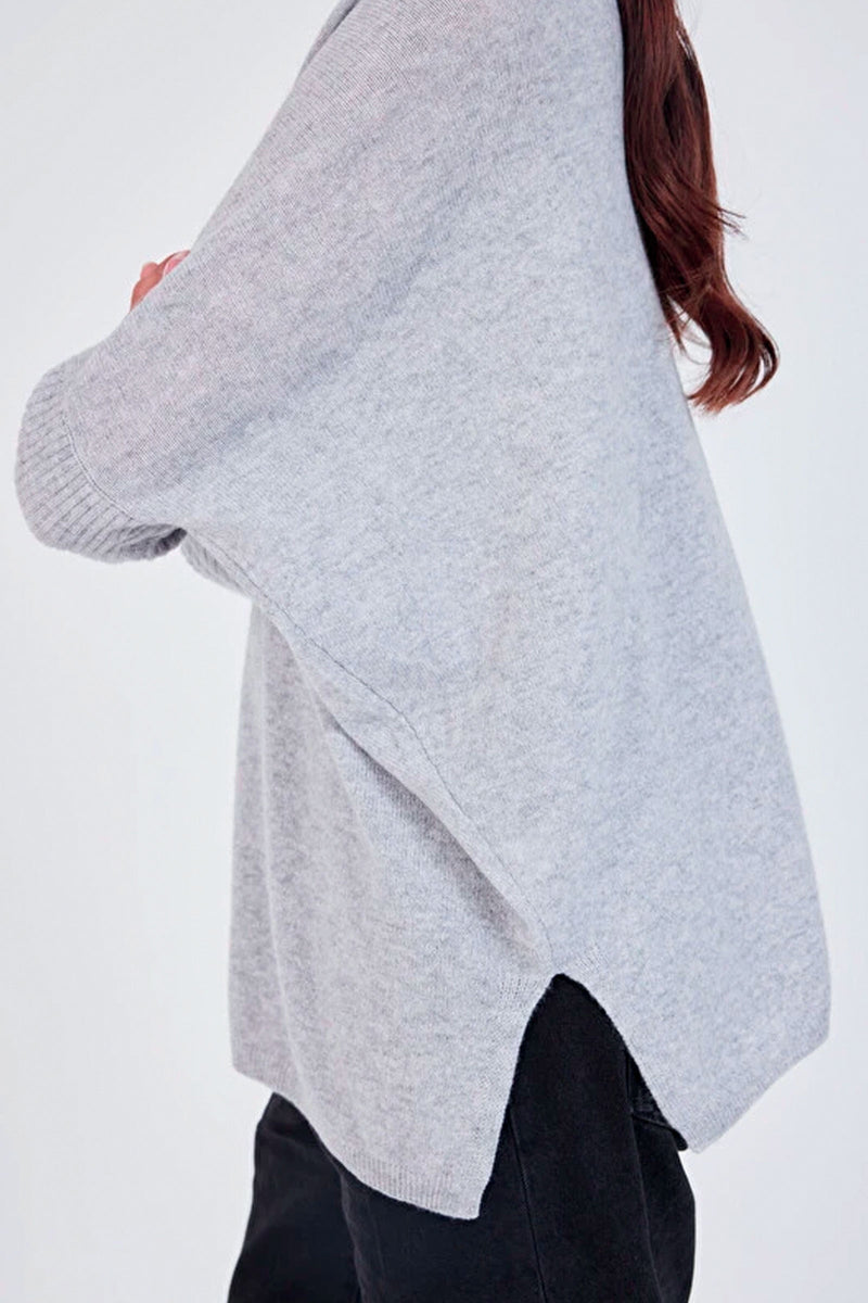 Not Shy Faustine Pullover Sweater in Acier