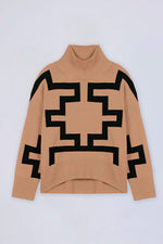 Not Shy Iwar Sweater in Black and Tan