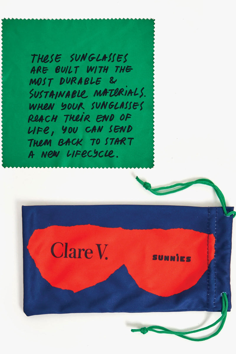 Clare V Heather Sunglasses in Red