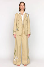 Christy Lynn Brenna Blazer in Sand Embroidery
